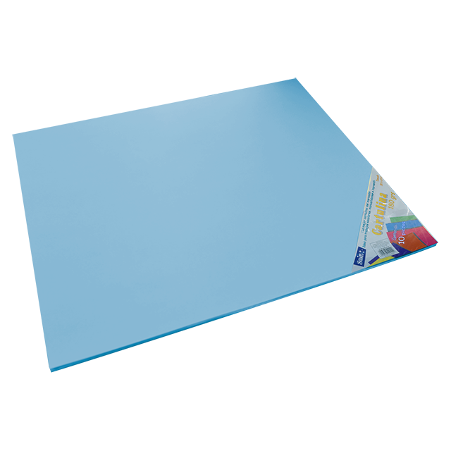 CARTULINA PAQ C/10 C-42 AZUL PASTEL 50X65 180 GM