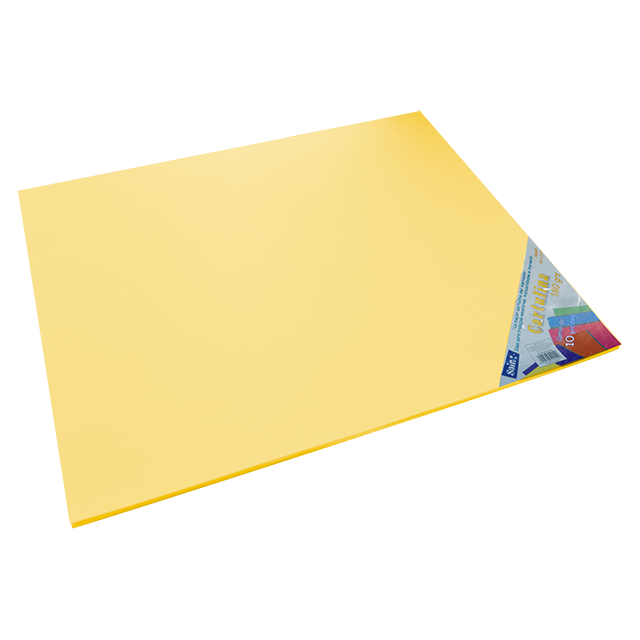 CARTULINA PAQ C/10 C-56 AMARILLO CLARO 50X65 180 GM