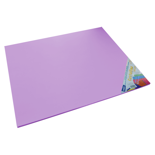 CARTULINA PAQ C/10 C-58 LILA 50X65 180 GM