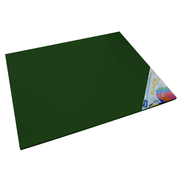 CARTULINA PAQ C/25 C-51 VERDE ABETO 50X65 180 GM