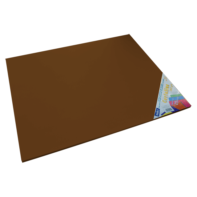 CARTULINA PAQ C/25 C-53 MARRON 50X65 180 GM