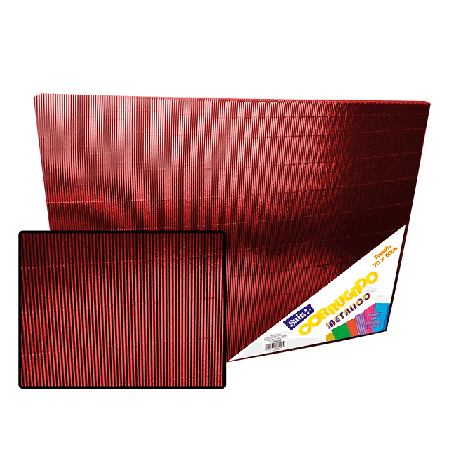 CORRUGADO METALICO 276-MT01 ROJO 50X70 PQT C/10