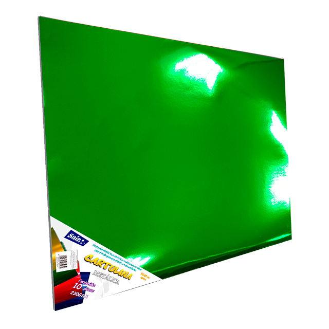 CARTULINA METALICA VERDE 50X65CM C/10