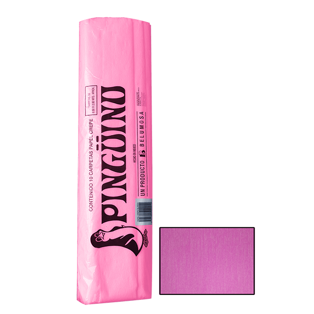 PINGUINO PAPEL CREPE 06 ROSA PALIDO CAJA C/250