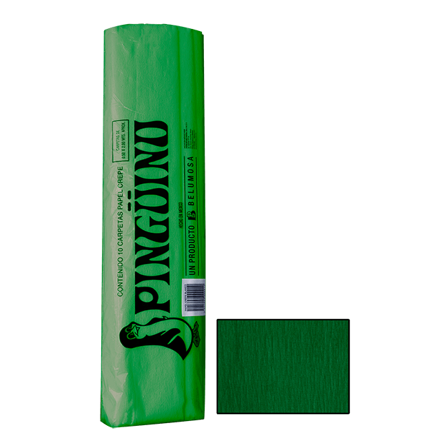 PINGUINO PAPEL CREPE 14 VERDE BANDERA CAJA C/250
