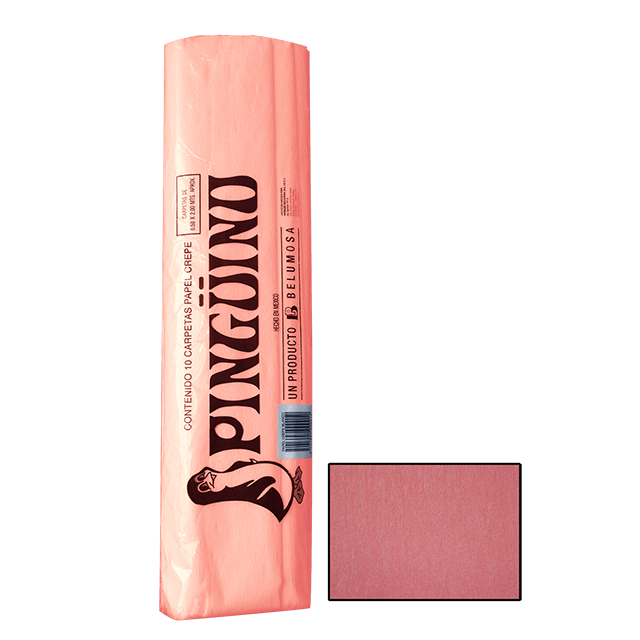 PINGUINO PAPEL CREPE 27 ROSA CAJA C/250
