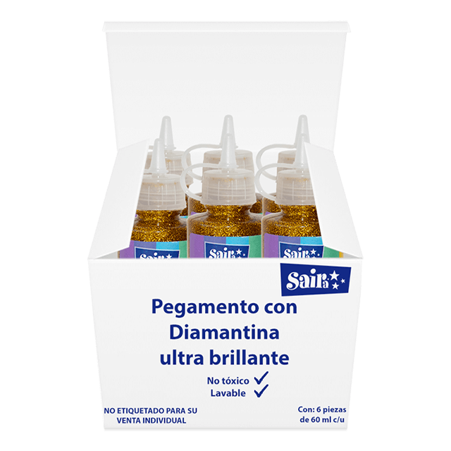 SILICON CON DIAMANTINA #08 CAFE 60ML CAJA C/6 PZAS