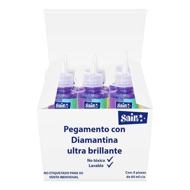 SILICON CON DIAMANTINA #11 LILA 60ML CAJA C/6 PZAS