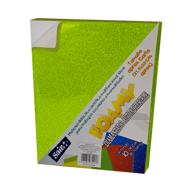 FOAMY DIAMANTADO ADHESIVO #09 VERDE MANZANA 10 T/C