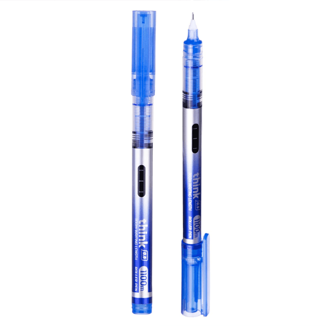 Deli Q300-BL Bolígrafo Roller azul 0.5mm caja c/12 pzas