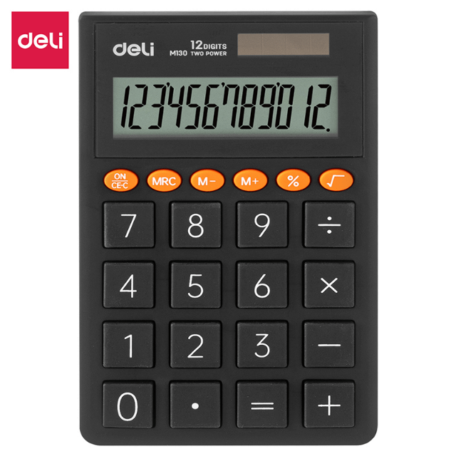 Deli M130 Calculadora portable gris oscuro pza