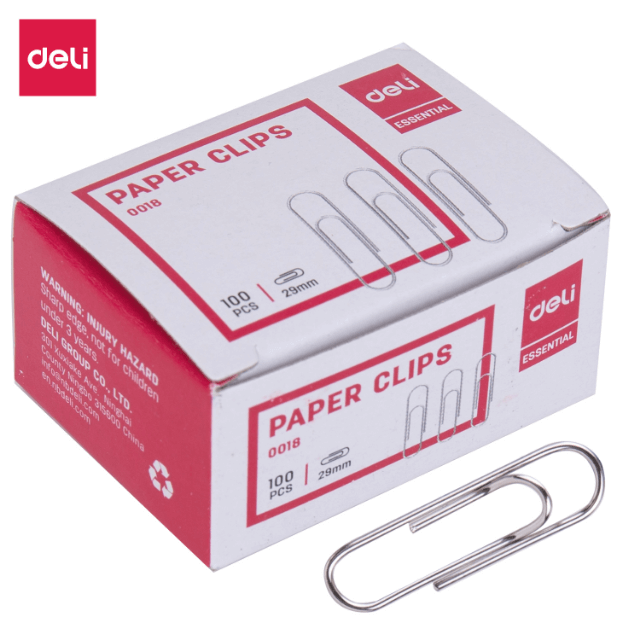 Deli 0018 Clip #3 plata con 100 pzas inner c/10 cajas