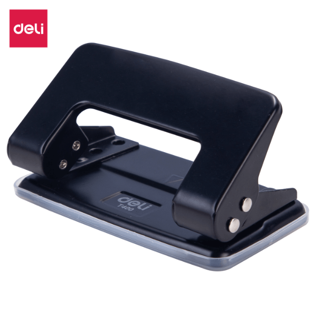 Deli T40020 Perforadora 2 agujeros chica negra pza