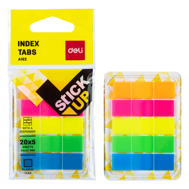 Deli A10202 Pestañas adhesivas flecha pasteles 5x20  hojas caja c/24 pzas