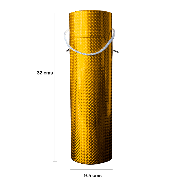 BOTE PARA REGALO 32 CM DORADO PZA