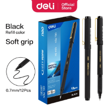 Deli G84-BK Bolígrafo de gel negro 0.7mm caja c/12 pzas