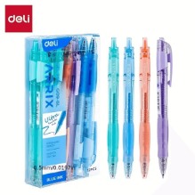 Deli G09-BL Bolígrafo retráctil de gel azul 0.5mm caja c/12 pzas