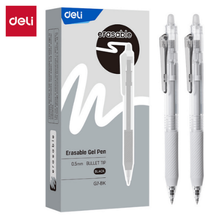 Deli G7-BK Bolígrafo retráctil de gel borrable negro 0.5mm caja c/12 pzas caja c/12 pzas