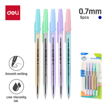 Deli Q6C-MT-BL Bolígrafo azul 0.7mm blister c/5 pzas