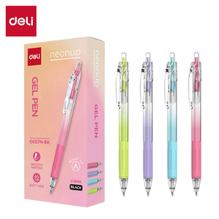 Deli G057N-BK Bolígrafo retráctil de gel negro 0.5mm caja c/12 pzas