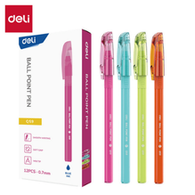 Deli Q59 Bolígrafo azul 0.7mm caja c/12 pzas