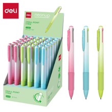 Deli Q311N Bolígrafo retráctil 4 en 1 colores surtidos 0.7mm caja c/36 pzas