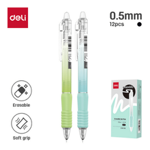 Deli G309-BL Bolígrafo retráctil de gel borrable negro 0.5mm caja c/12 pzas