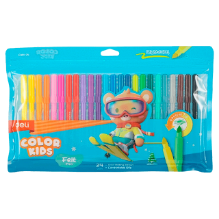 Deli C161-24 Plumones lavables punta cónica blister c/24 pzas