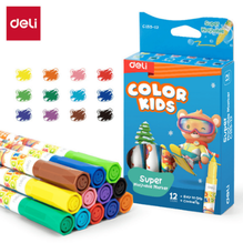 Deli C155-12  Plumones lavables punta cónica 12 colores inner c/12 cajas