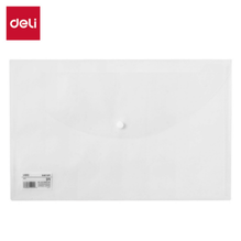 Deli F706 Sobre de plástico transparente con broche oficio FC caja c/10 pzas