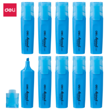 Deli S621 Marcatexto fluorescente azul caja c/10 pzas