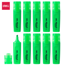 Deli S621 Marcatexto fluorescente verde caja c/10 pzas