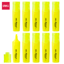 Deli S621 Marcatexto fluorescente amarillo caja c/10 pzas