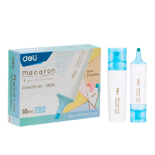 Deli S621S Marcatexto pastel azul caja c/10 pzas