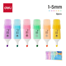 Deli U377 Marcatexto pasteles colores surtidos blister c/6 pzas