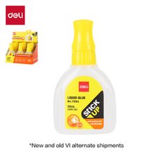 Deli 7304 Pegamento líquido transparente 50ml punta estilo brocha caja exhibidora c/12 pzas