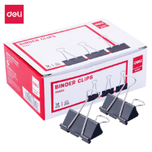 Deli 38562 Sujetadocumentos negro 41mm inner c/12 cajas de 12 pzas c/u