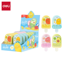 Deli 71122 Borrador figura paleta colores surtidos caja exhibidora c/12 pzas