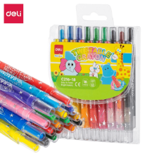 Deli C216-18 Crayones giratorios blister c/18 pzas