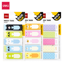 Deli A64002 Pestañas adhesivas diseños varios blister c/5 blocks de 30 h multicolores caja c/48 pzas