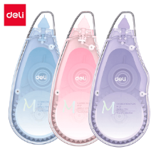 Deli 8137 Cinta correctora colores surtidos 5mmx12m caja c/24 pzas