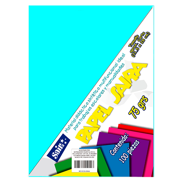 PAPEL BOND #09 AZUL PASTEL T/C C/100