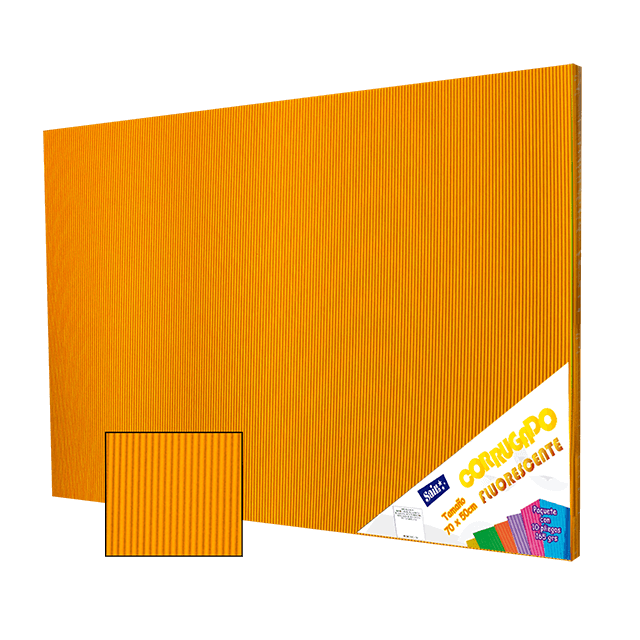 CORRUGADO FLUORESCENTE 50X70 165-D05 ORO PQT C/10
