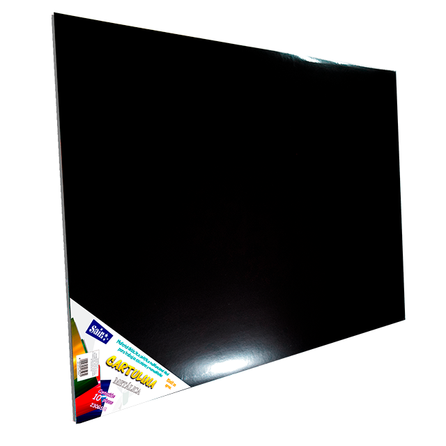 CARTULINA METALICA NEGRA 50X65CM C/10