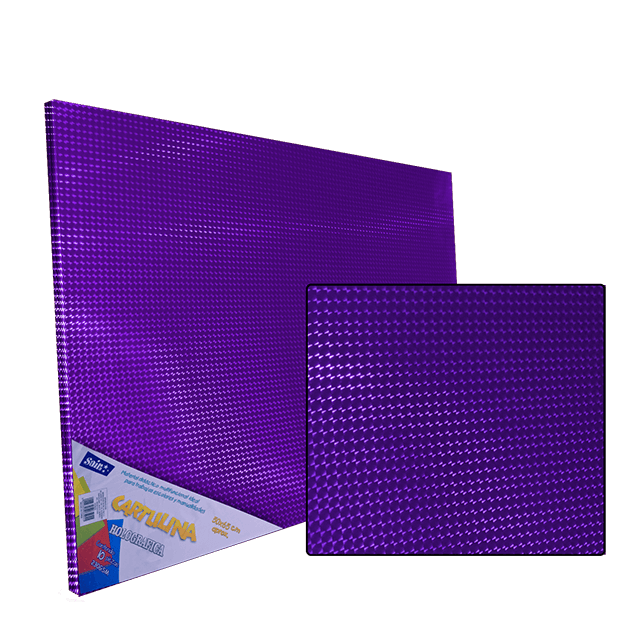 CARTULINA HOLOGRAFICA MORADO 50X65 C/10
