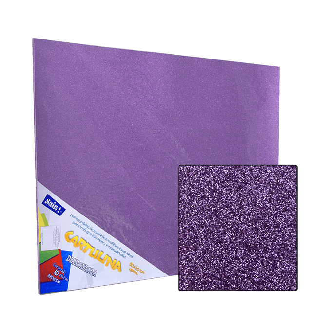 CARTULINA DIAMANTADA 280GRS. LILA 50X60 C/10