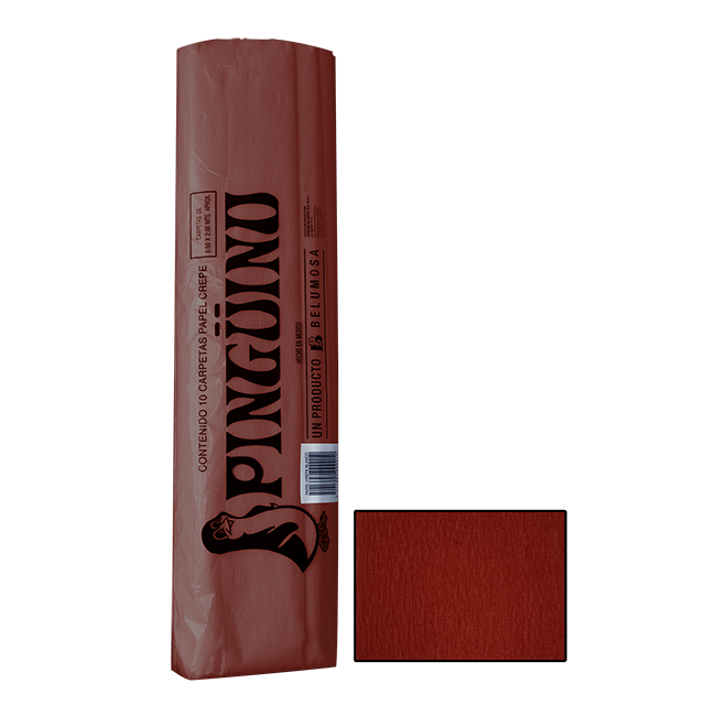 PINGUINO PAPEL CREPE 34 ROJO CORINTO CAJA C/250
