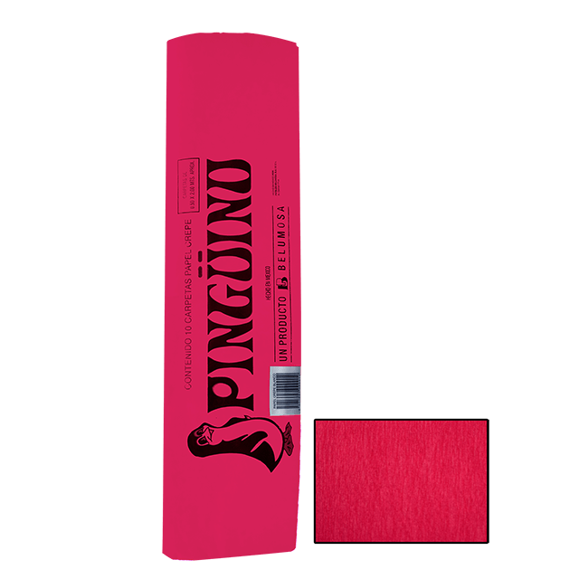 PINGUINO PAPEL CREPE 46 ROSA FOSFORESCENTE CAJA C/250