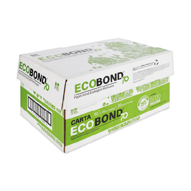 ECOBOND PAPEL BOND 50 KG 75 GR T/OFICIO CAJA C/5000