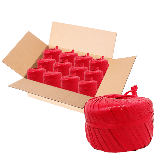RAFIA TOYO BOLA 100 GR 8 ROJO CAJA C/200